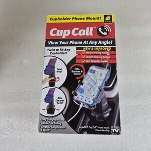 Cup Call Cup Call Holder Phone Mount for Car Rotates 360° & for 3.5" wide Phones